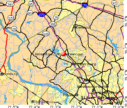 Germantown, MD map