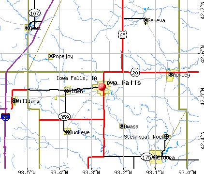 Iowa Falls, IA map