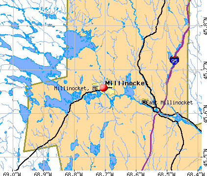 Millinocket, ME map