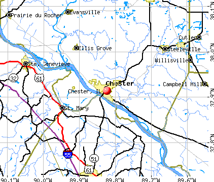 Chester, IL map