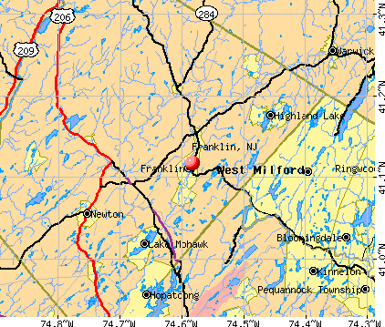 Franklin, NJ map