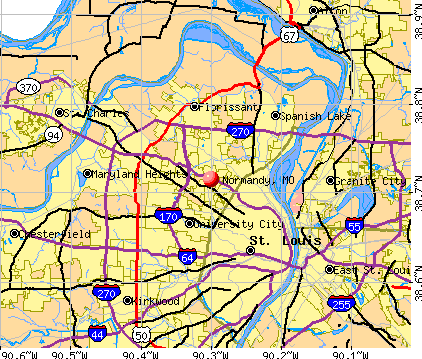 Normandy, MO map