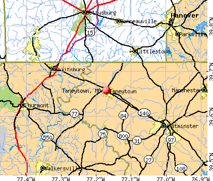 Taneytown, MD map
