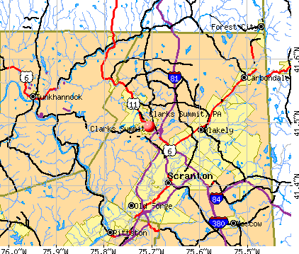 Clarks Summit, PA map