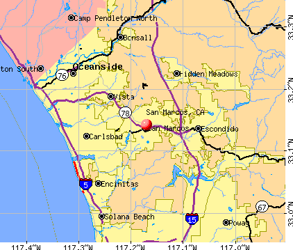 San Marcos, CA map