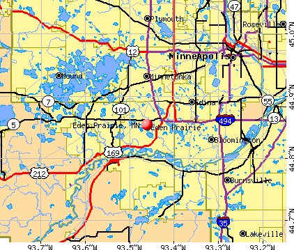 Eden Prairie, MN map
