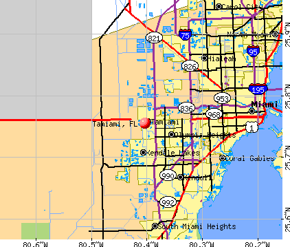 Tamiami, FL map