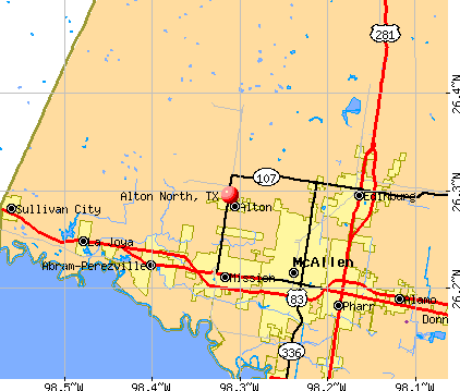 Alton North, TX map
