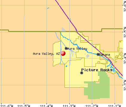 Avra Valley, AZ map
