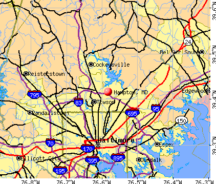 Hampton, MD map
