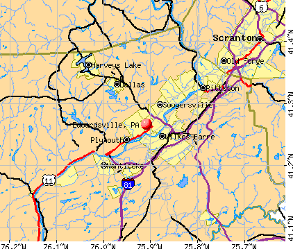 Edwardsville, PA map
