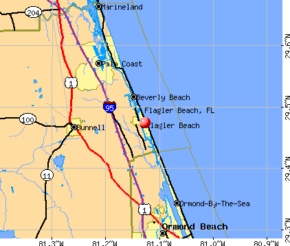 Flagler Beach, FL map