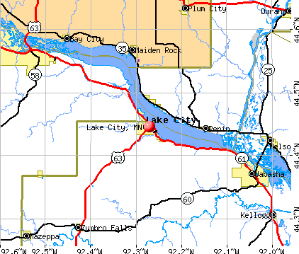 Lake City, MN map