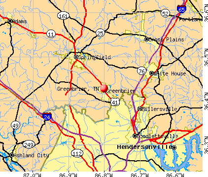 Greenbrier, TN map