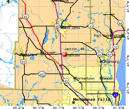 Jackson, WI map