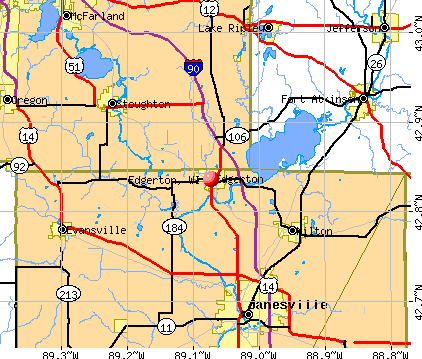 Edgerton, WI map