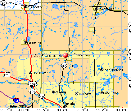 St. Francis, MN map
