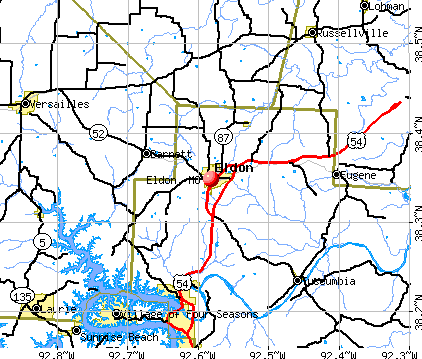 Eldon, MO map