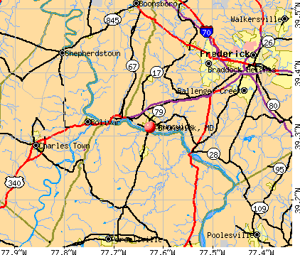 Brunswick, MD map