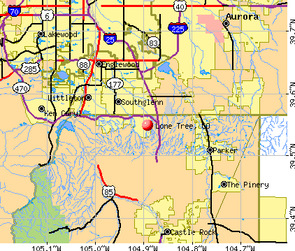 Lone Tree, CO map