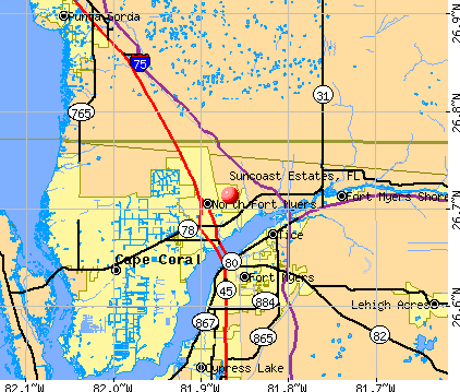 Suncoast Estates, FL map