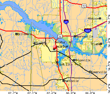 Decatur, AL map
