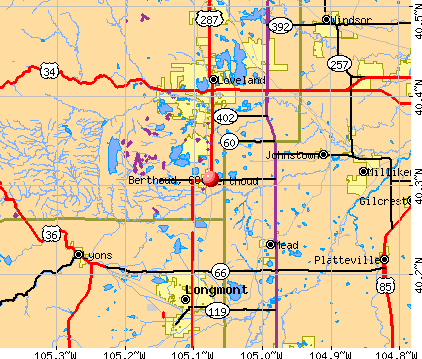 Berthoud, CO map
