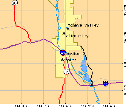 Needles, CA map
