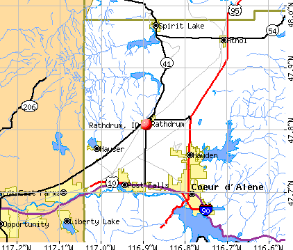 Rathdrum, ID map