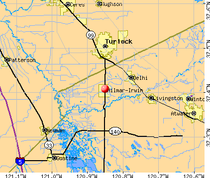 Hilmar-Irwin, CA map