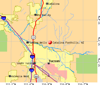 Catalina Foothills, AZ map