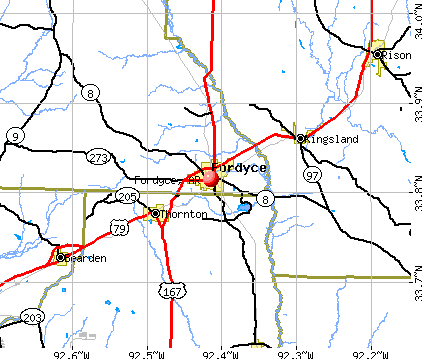 Fordyce, AR map
