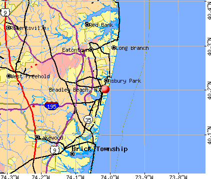 Bradley Beach, NJ map