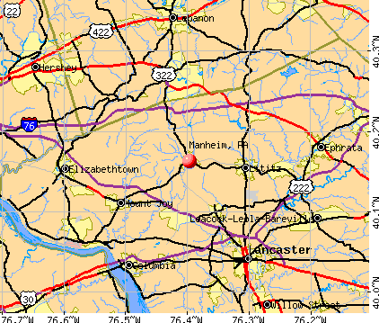 Manheim, PA map