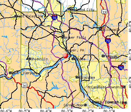 Beaver, PA map