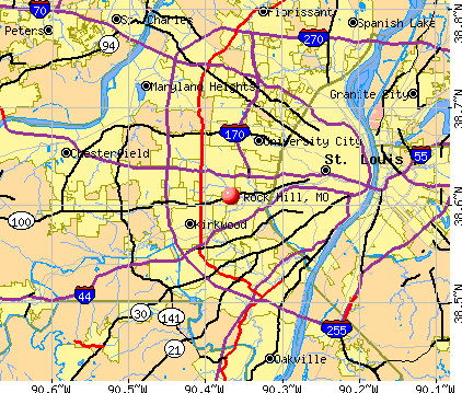 Rock Hill, MO map