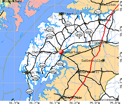 Chestertown, MD map