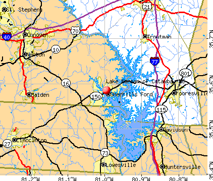 Lake Norman of Catawba, NC map