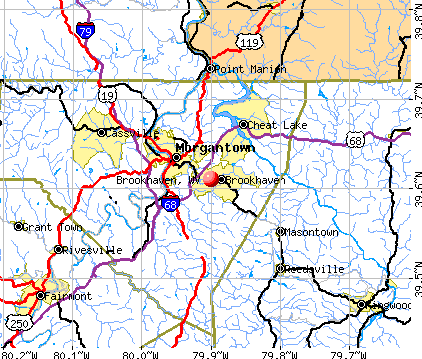 Brookhaven, WV map