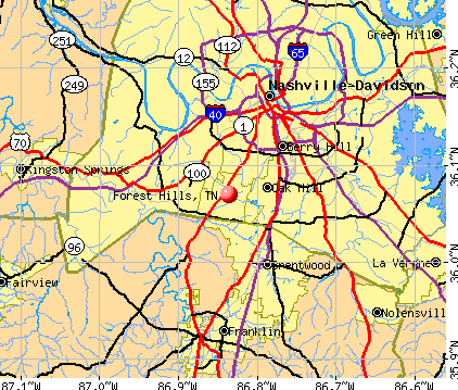 Forest Hills, TN map