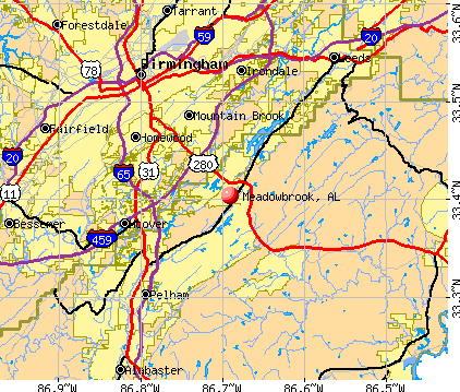 Meadowbrook, AL map