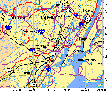 Newark, NJ map