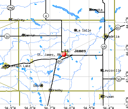 St. James, MN map