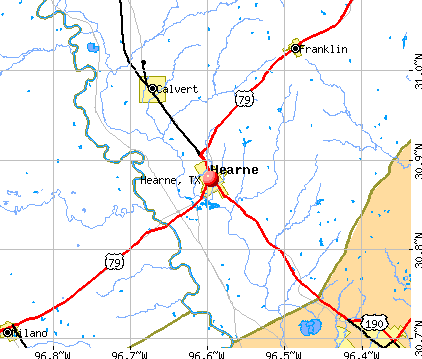 Hearne, TX map