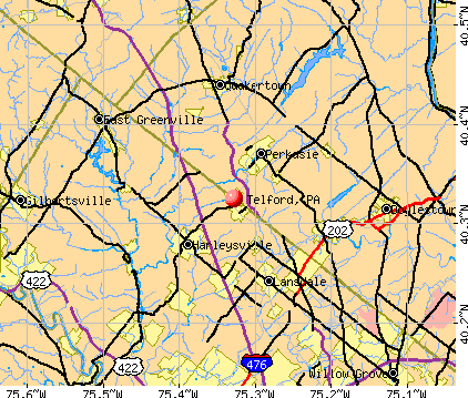 Telford, PA map