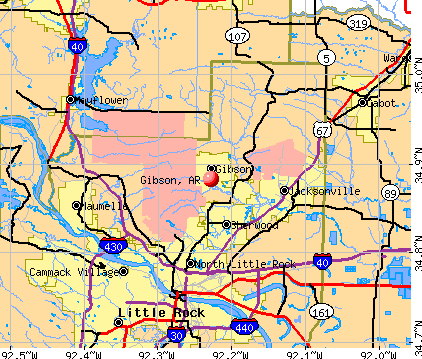 Gibson, AR map