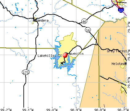 Lakehills, TX map