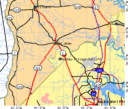 Nassau Village-Ratliff, FL map