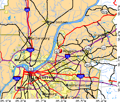 Prospect, KY map