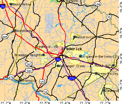 Frederick, MD map